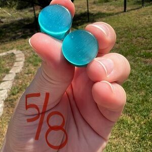 Blue Catseye Plugs Gauges 5/8